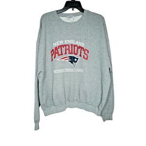 CSA Grey New England Patriots NFL Graphics Crew Neck Long Sleeve Sweater No Tag